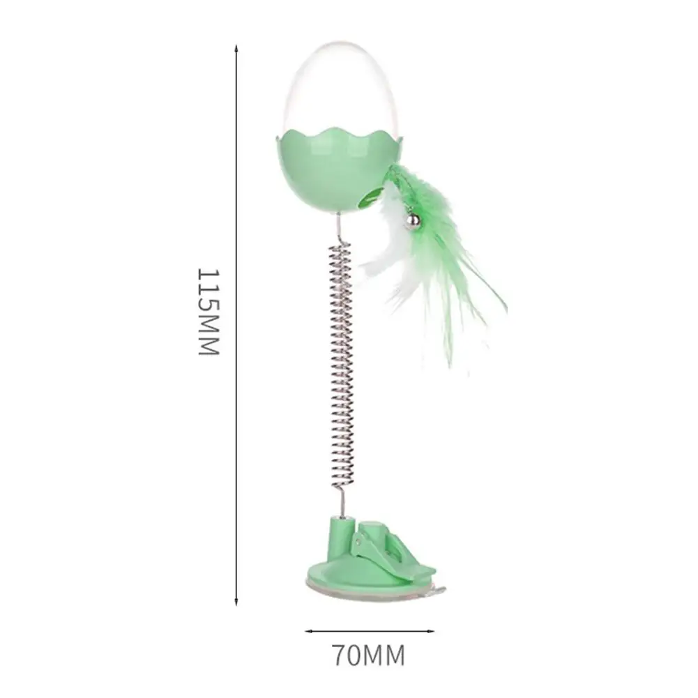 

Tumbler Swinging Spring Ball Flash Teasing Toy with Bell Feather Cat Pet Toy