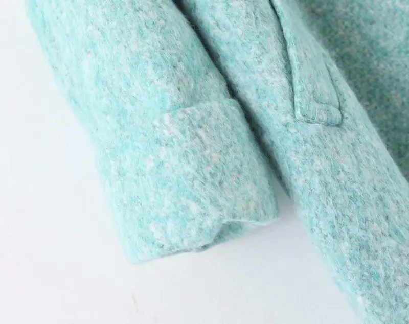 ROHOPO топ с зазубренным воротником на одной пуговице однотонная Шерстяная Смесь