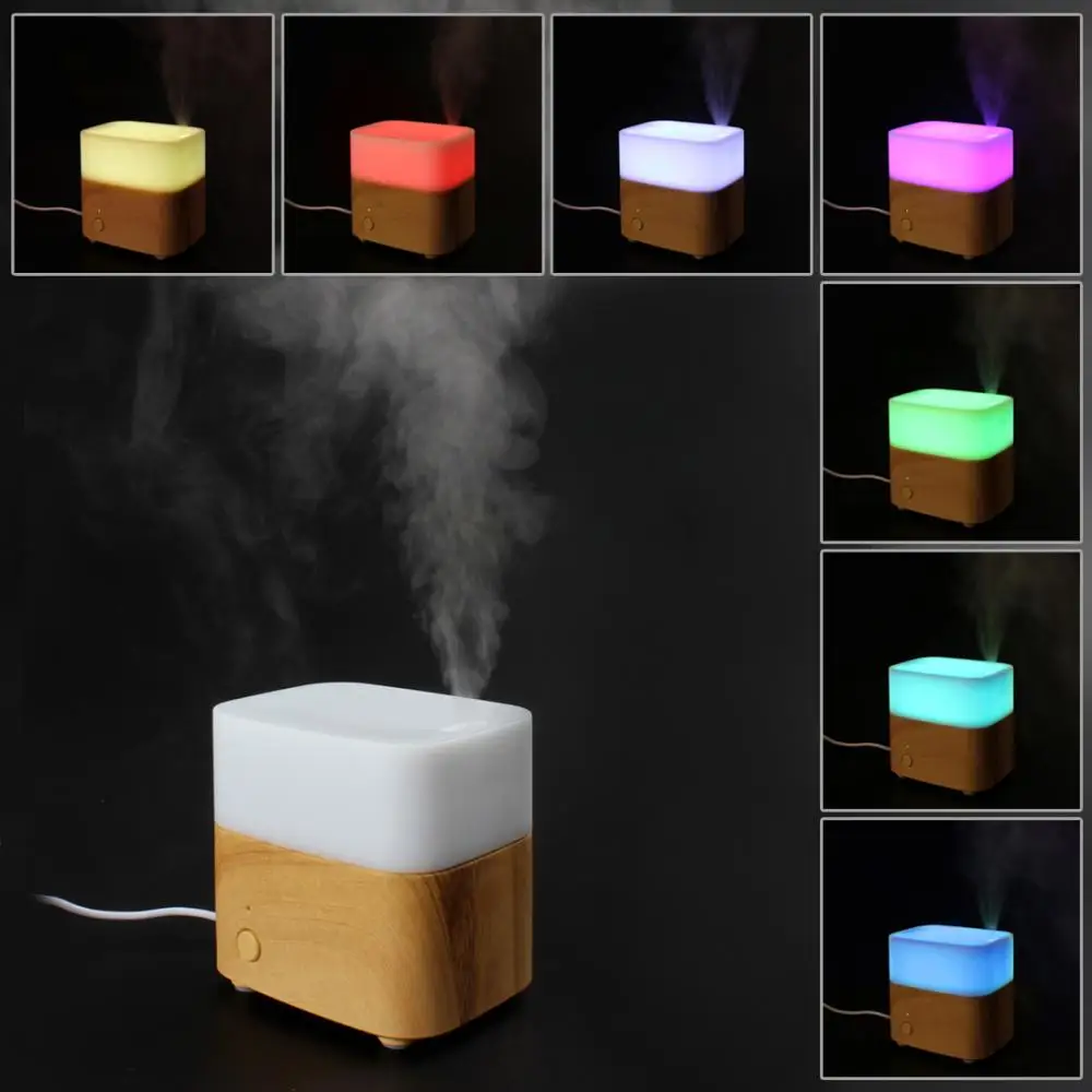 

120ml Essential Oil Diffuser Cool Mist Air Humidifier with 7 Color LED Lights Changing for Home Office Bedroom Room