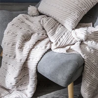 nordic sofa throw blanket simple office nap shawl knitted casual air conditioning blankets for airplane travel pillowcase decor