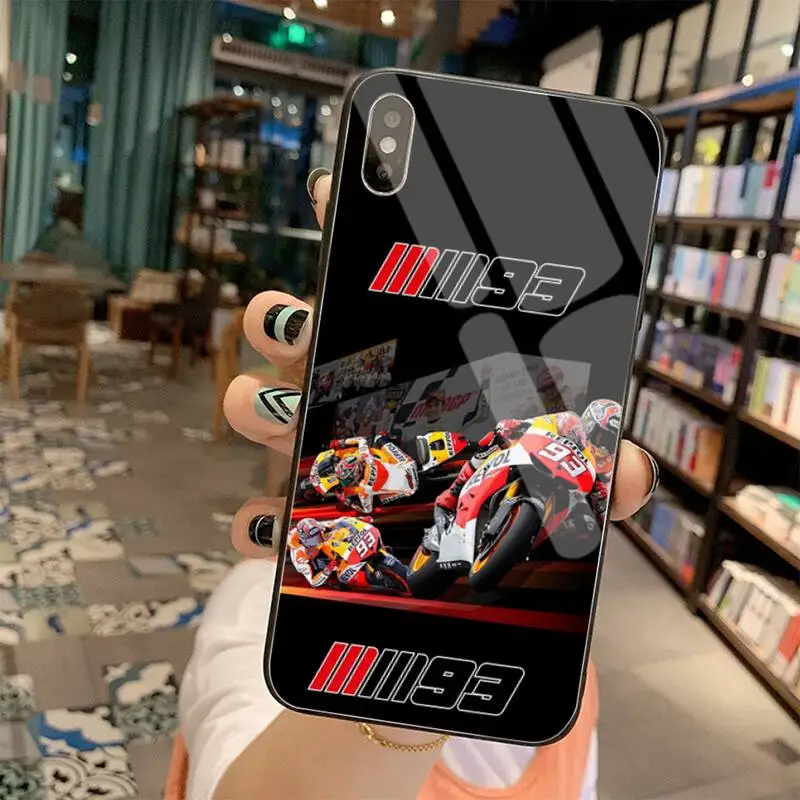 

HUAGETOP 2018 2019 Marc Marquez Moto Gp 93 Phone Case Tempered Glass For iPhone 11 Pro XR XS MAX 8 X 7 6S 6 Plus SE 2020 case