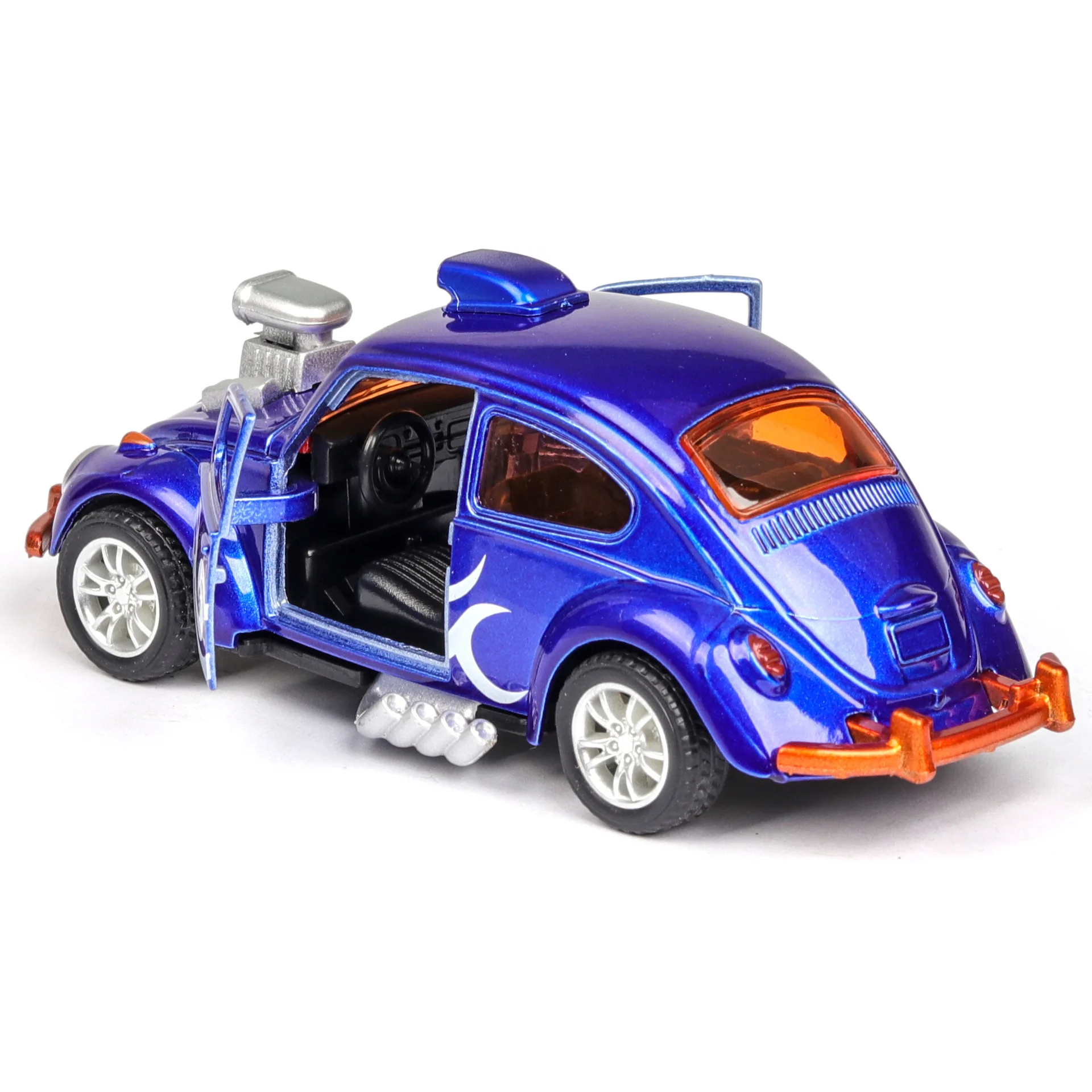 

1:36 high simulation retro Volkswagen Beetle modified version of children's alloy pull back car model ornament for children gift