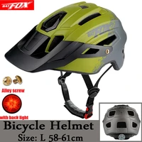 batfox racing bicycle helmet with light in mold mtb road cycling helmet for men women safety outdoor sports safty helmet