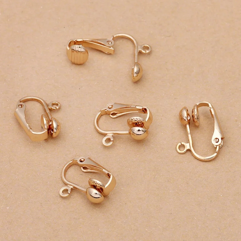 Серьги клипсы с петлей не пирсинг металлическими подвесками кисточками требует