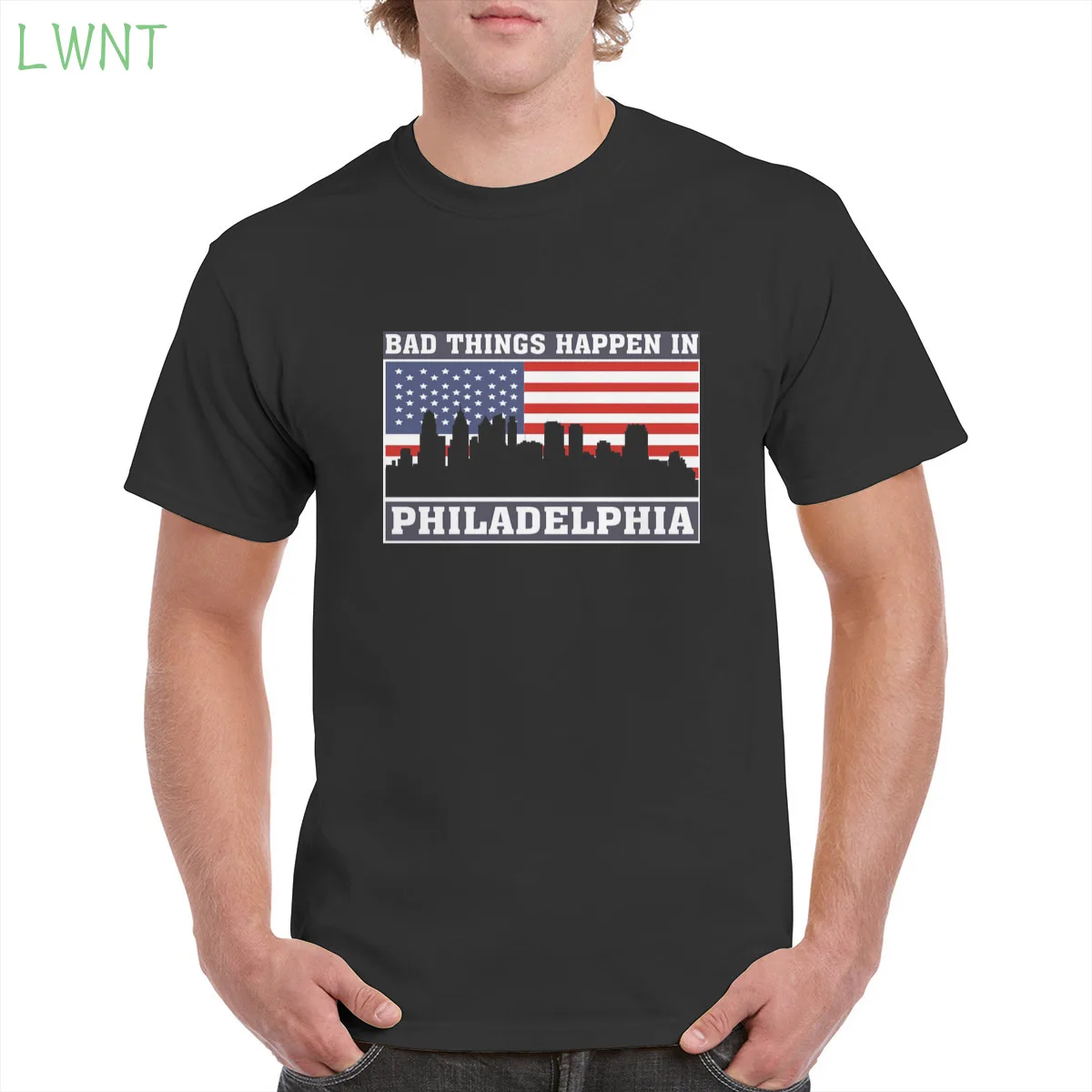 

100% cotton Classic design tshirt Bad Things Happen in Philadelphia t shirt Streetwear casual oversized Men's/Women's T-Shirts