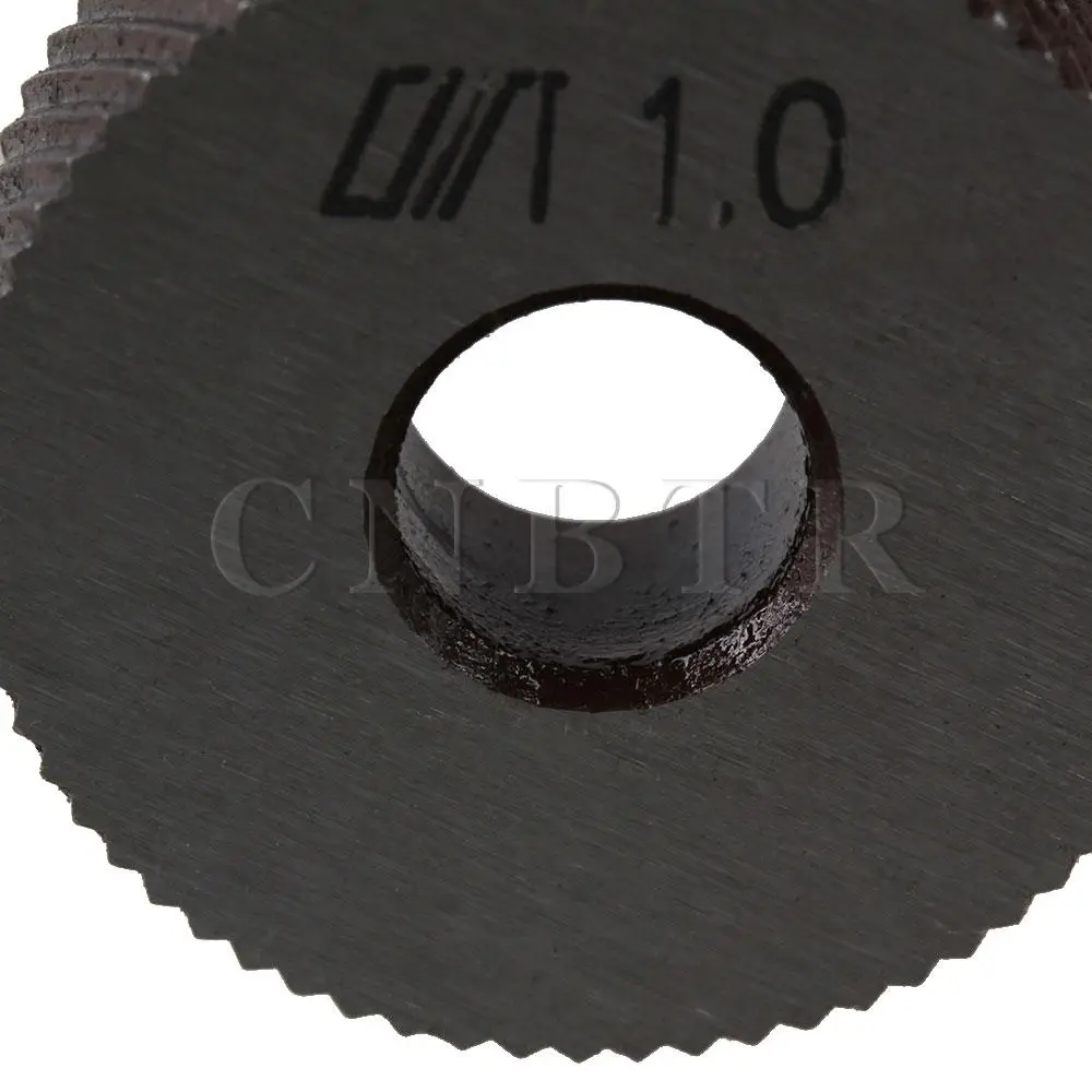 

CNBTR 2PCS Knurling Tool Silver Steel Diagonal Wheel Linear Knurl 1mm Pitch 26x8x8mm