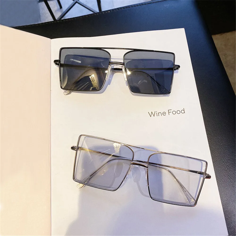 

Fashion Metal Decoration Uv Protection Eyewear Sunshade Large Square