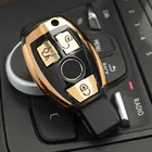 Чехол для автомобильных ключей, чехол для ключей Mercedes Benz A B C S Class AMG GLA CLA GLC W221 W204 W205 W176, аксессуары, брелок с держателем