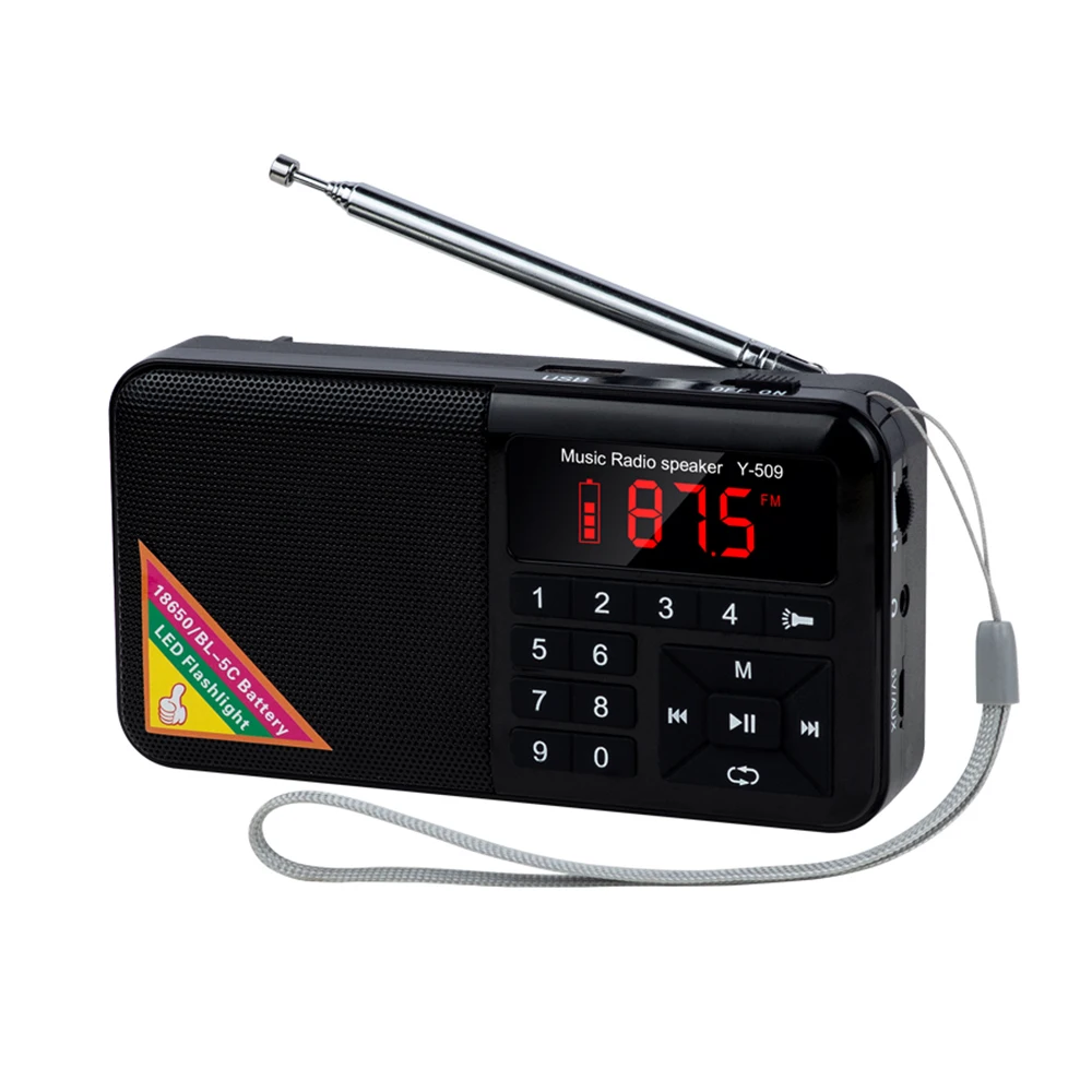 Портативное радио FM Mini Digital Raido с динамиком светодиодный экран FM-радио