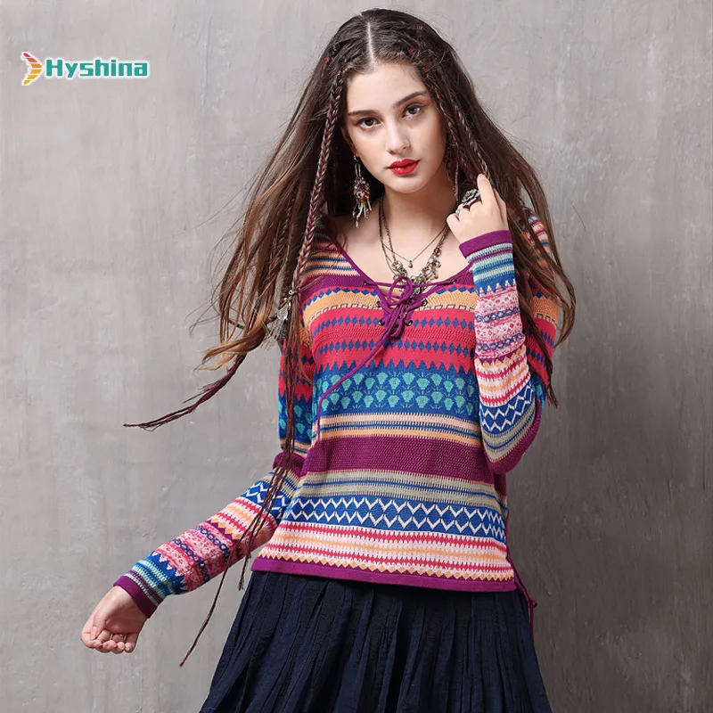 

Women's New Striped Sweater Loose T-shirt
