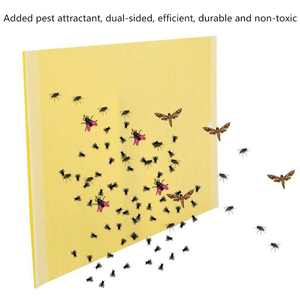 

Fruit Bugs Sticky Boards Fly Outdoor Trap Paper Home Catcher 20*12.5cm