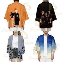 3d printing japanese anime kimono cosplay womenmen fashion summer casual cool short sleeve streetwear
