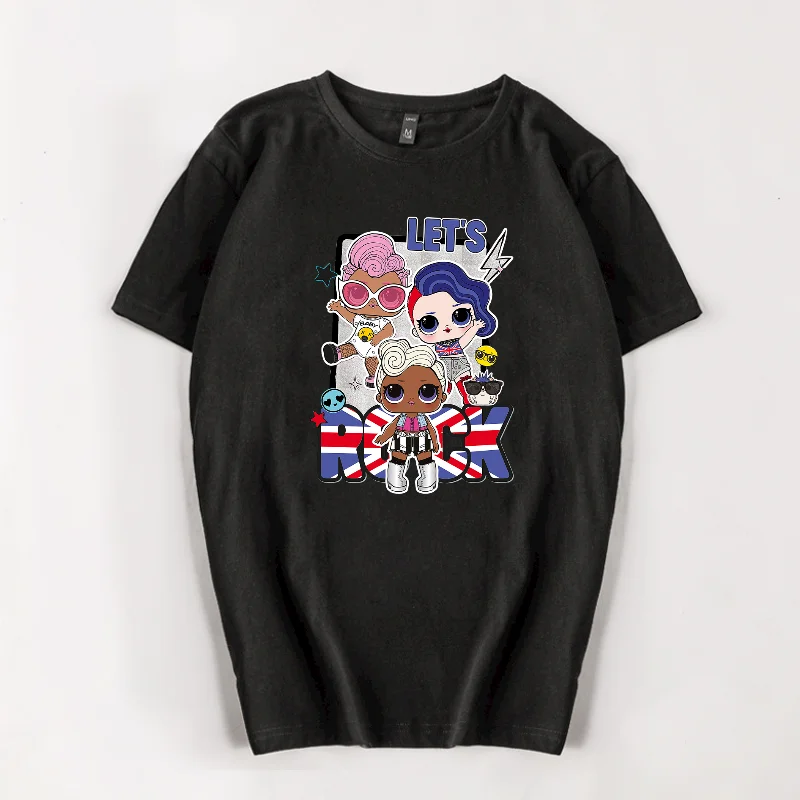 

Women's Beautiful Harajuku Cute O-Neck Top Casual Loose Short Sleeve T-Shirt 100% Cotton Summer Clothing Cartoon Printed T-Shirt