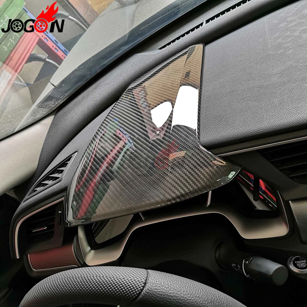 LHD глянцевое Настоящее углеродное волокно для Honda Civic MK X MK10 2017 2020 Тип R интерьер