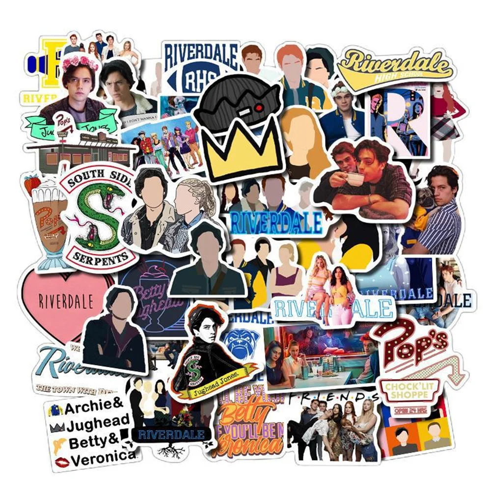 

10/30/50PCS American Drama Riverdale Town Graffiti Waterproof Sticker Suitcase Notebook Refrigerator SkateboardWaterCupWholesale