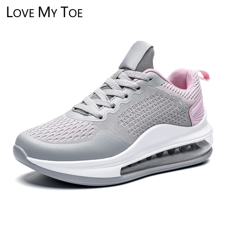 Повседневные сетчатые дышащие кроссовки для влюбленных Женщин уличная