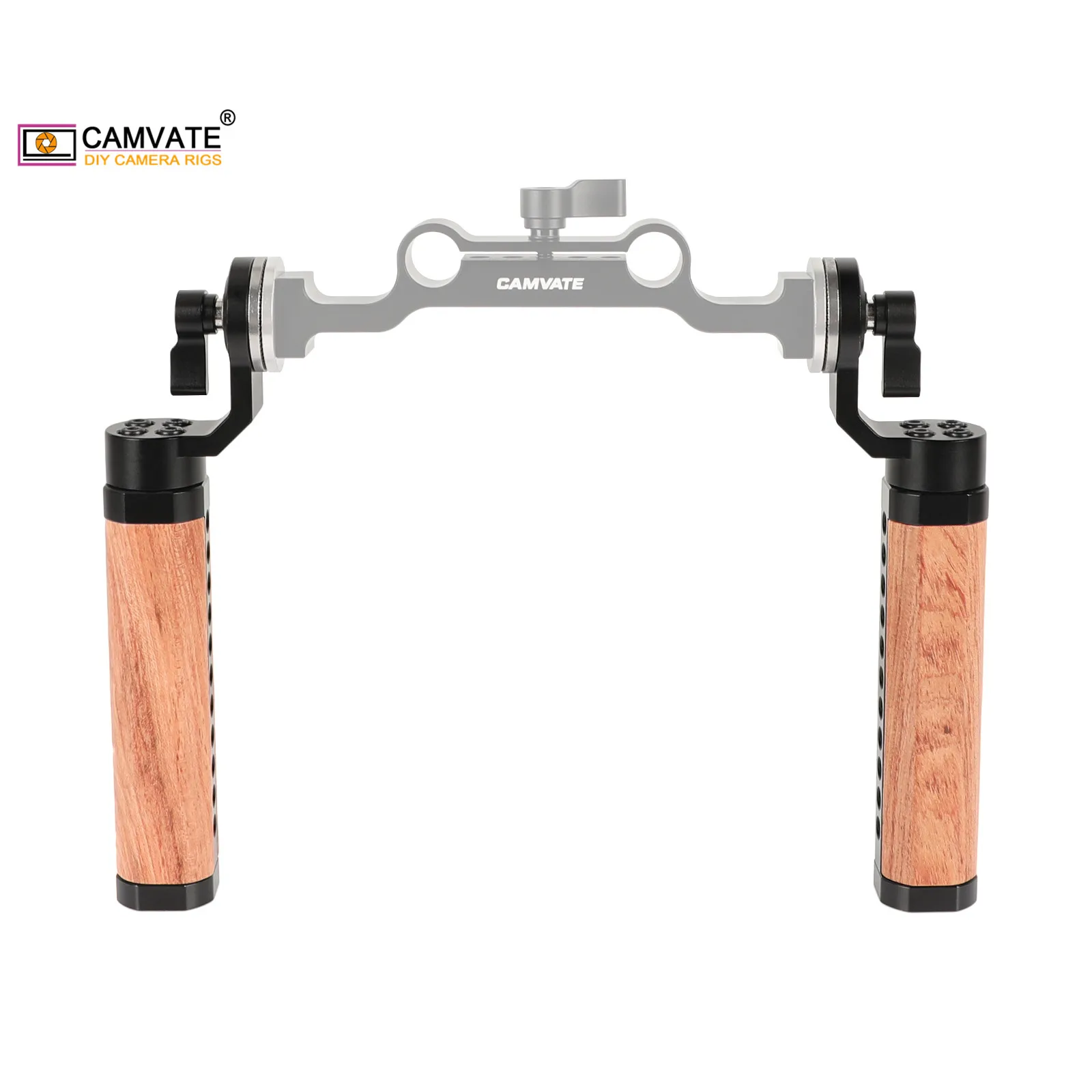 CAMVATE 2 предмета в комплекте с розочками деревянная рукоятка Стандартный M6 ARRI Rosette