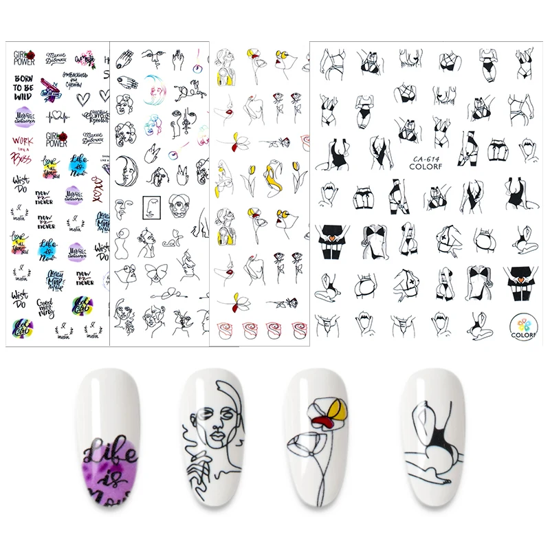

3D наклейки для ногтей, 1 шт., черное сердце, любовь, самоклеящиеся слайдеры, буквы, украшения для ногтевого дизайна, аксессуары для искусства ...