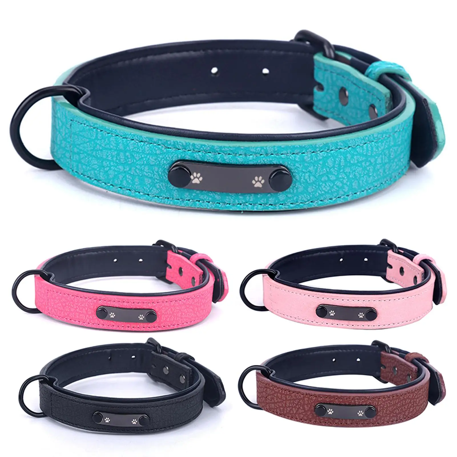 

Поводок для собак из искусственной кожи высокого качества ошейник для собак Регулируемый Цвет удобные аксессуары для домашних животных, со...