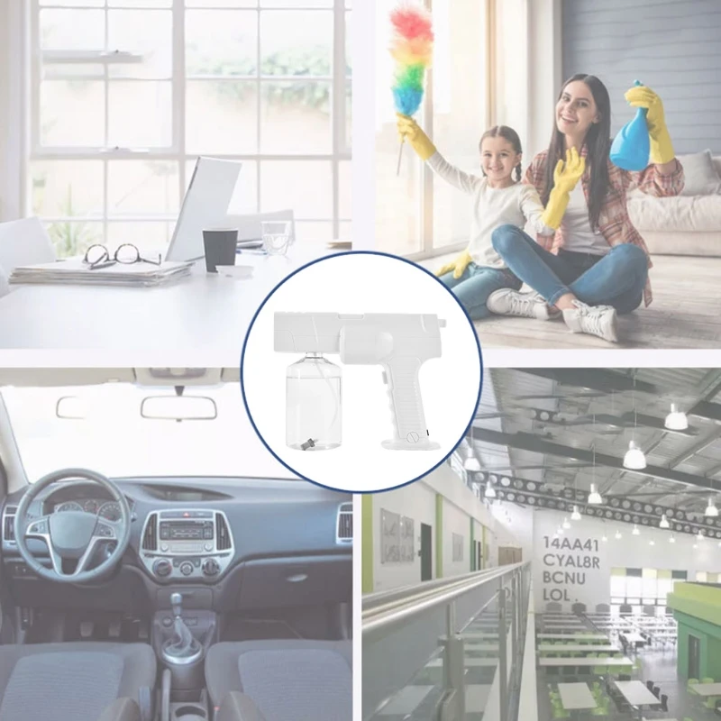 

Wireless Household Handheld Nano Atomizer Blue Ray Anion Sprayer Machine Rechargeable Steam Spray Air Cleaning Equipment