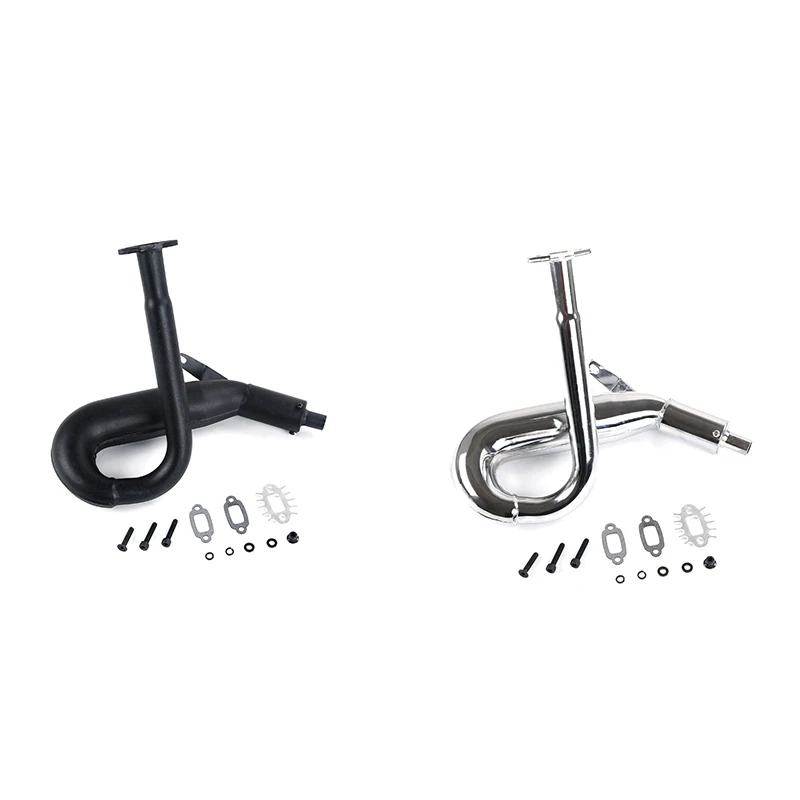 

Chrome Resonant Tube Tuned Pipe Exhaust Pipe General for 1/5 HPI Baja 5B Ss 5T 5Sc King Motor Rc Car Tuned Pipe