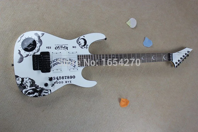 

Hot Guitar High-quality New white KH-2 Kirk Hammett Ouija white electric guitar 150717