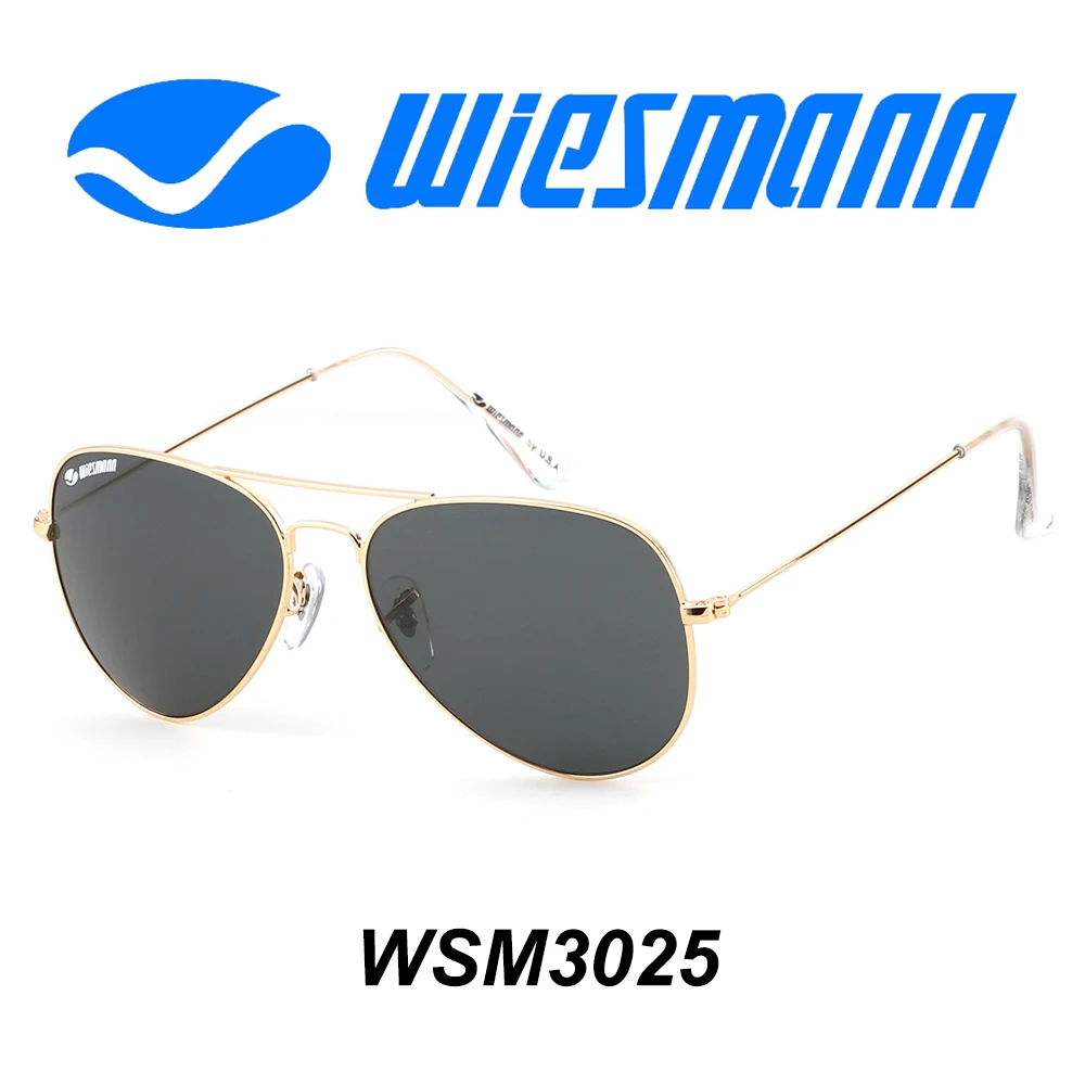 Новинка солнцезащитные очки WIESMANN Pilot WSM3025 стеклянные линзы рекламные UV400 58