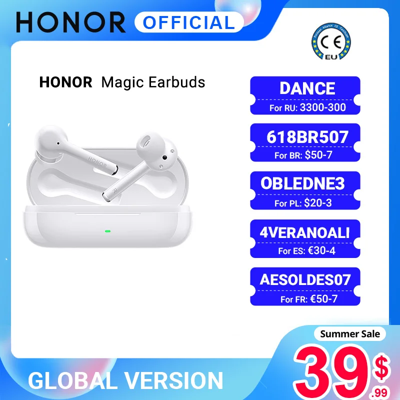 В наличии Honor FlyPods 3 Волшебные наушники беспроводные TWS три микрофона