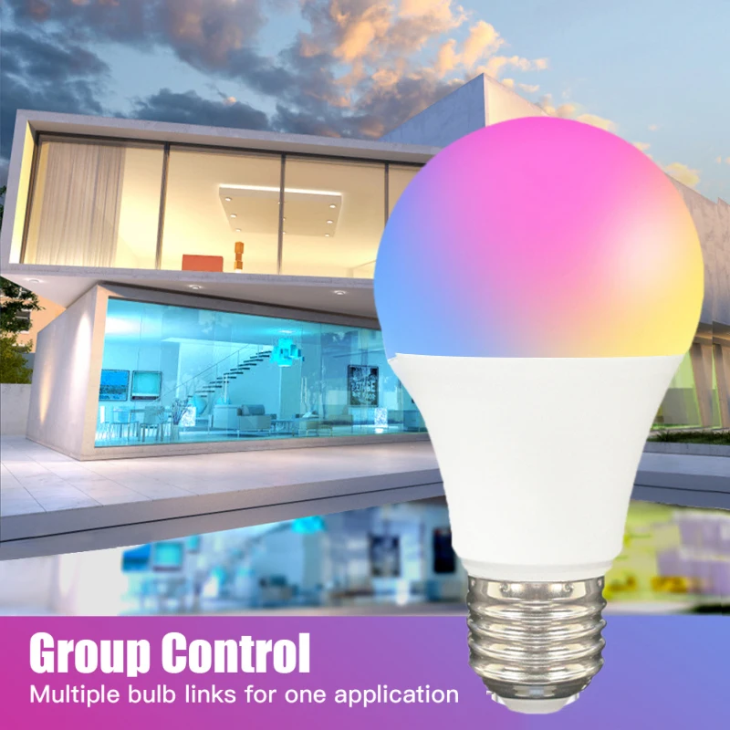 

ZigBee 3.0 Smart Home LED Bulb Light Lamp E27 RGB+W+C 2700-6500K Voice Remote Control Works With Alexa Google Home Zigbee Hub