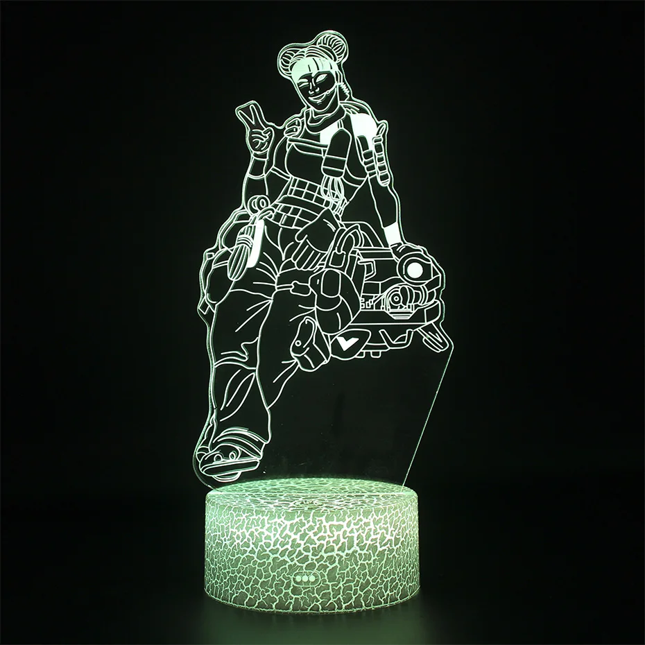 Сенсорная настольная 3d лампа Боевая королевская Ночная вечеринка ночник иллюзия