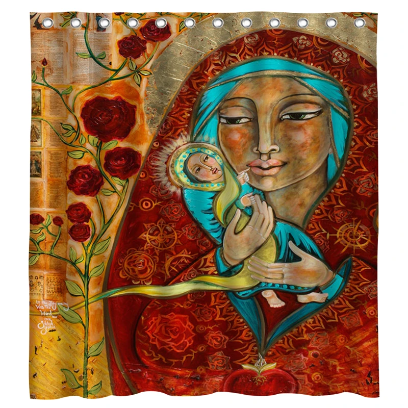 

Love Shower Curtain Bathroom Partition Home Accessories