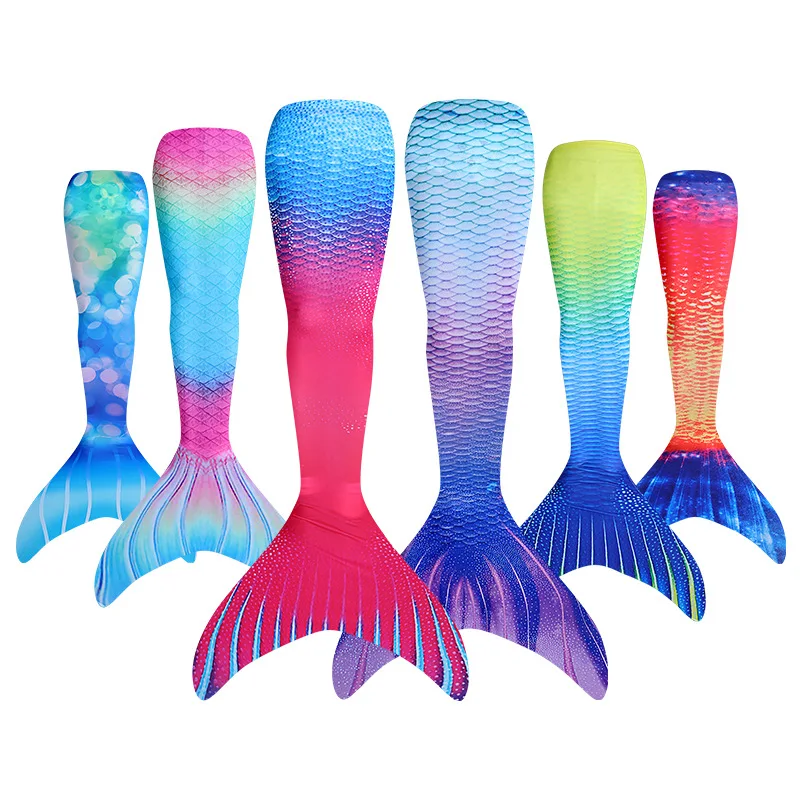 Купальник с хвостом русалки для взрослых и детей пляжная одежда купания девочек