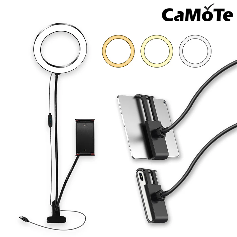 3 в 1 смартфон макияж держатель телефона стенд красота 8 дюймов 20 см 2в1 кольцо