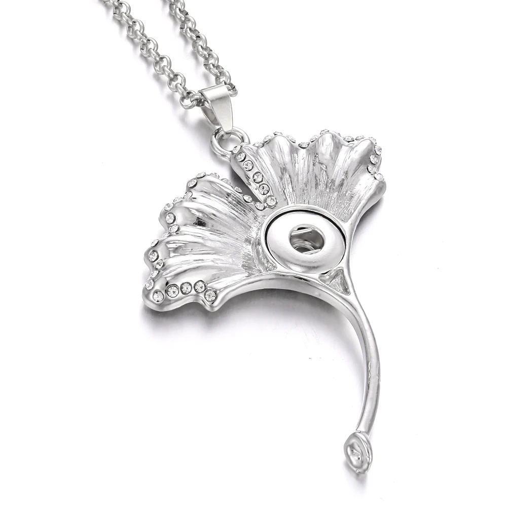 Новое Ювелирное колье металлическая кнопка со стразами ожерелье 18 мм Сердце