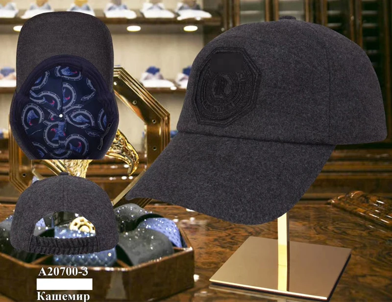 

Billionaire Hat cap Cashmere winter thick men's 2020 new fashion casual warm embroidery high quality Plus size hat free shipping