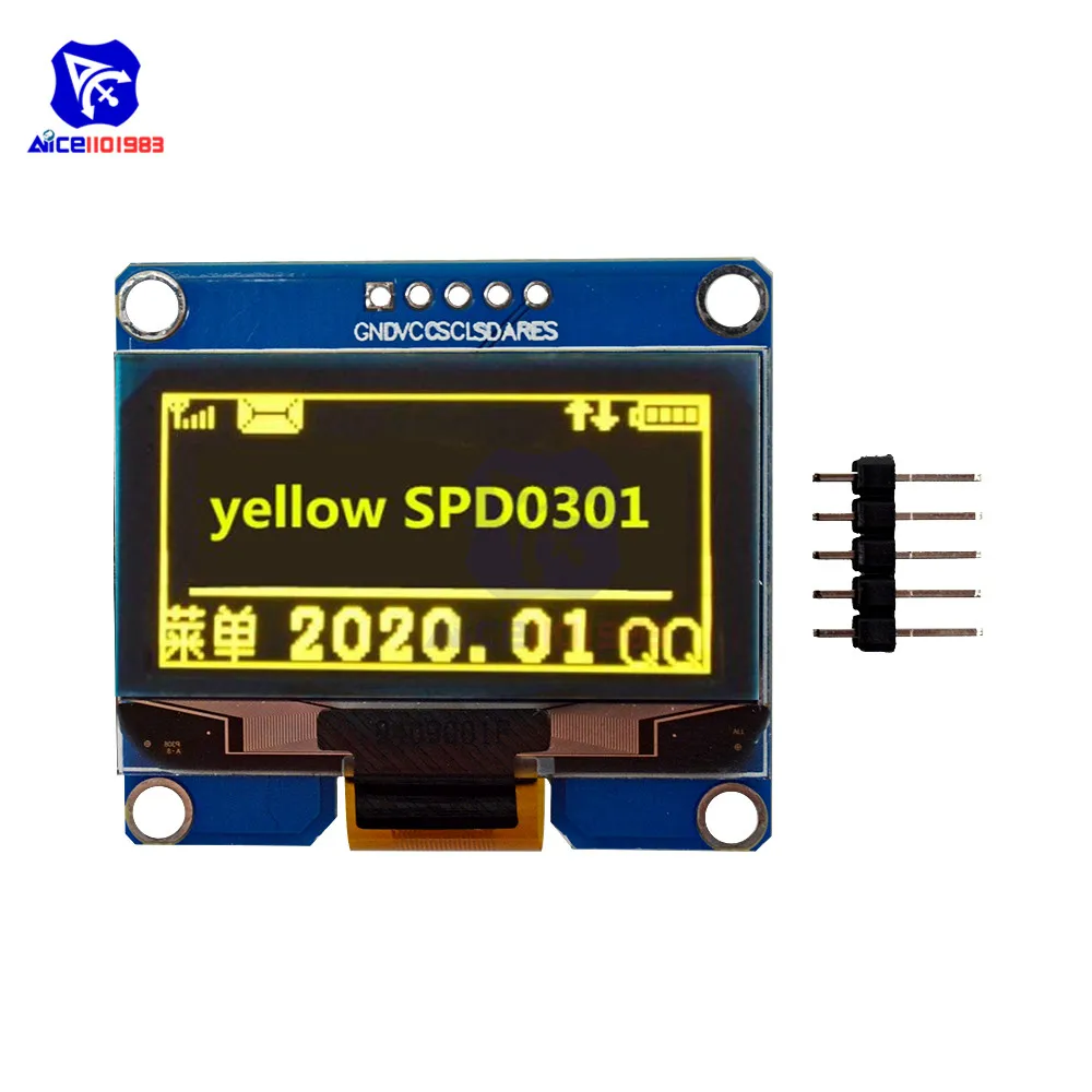 Модуль ЖК-дисплея diymore 1 54 &quot128X64 OLED SPD0301 5PIN SPI IIC I2C интерфейс 12864 для Arduino R3 MEGA2560 AVR STM32