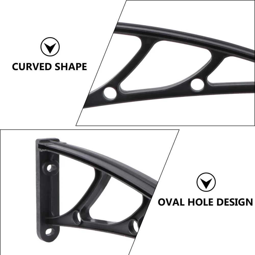 

Outdoor Balcony Awning Support Bracket Door Window Eaves Awning Holder - 3mm Bracket Slot Width (Black)