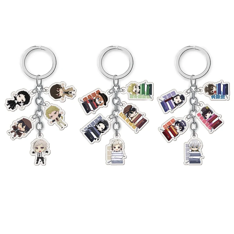 Аниме брелок для ключей Bungo Stray Dogs Atsushi Dazai Akutagawa Chuya Rabbit акриловый ключей|Брелоки| |