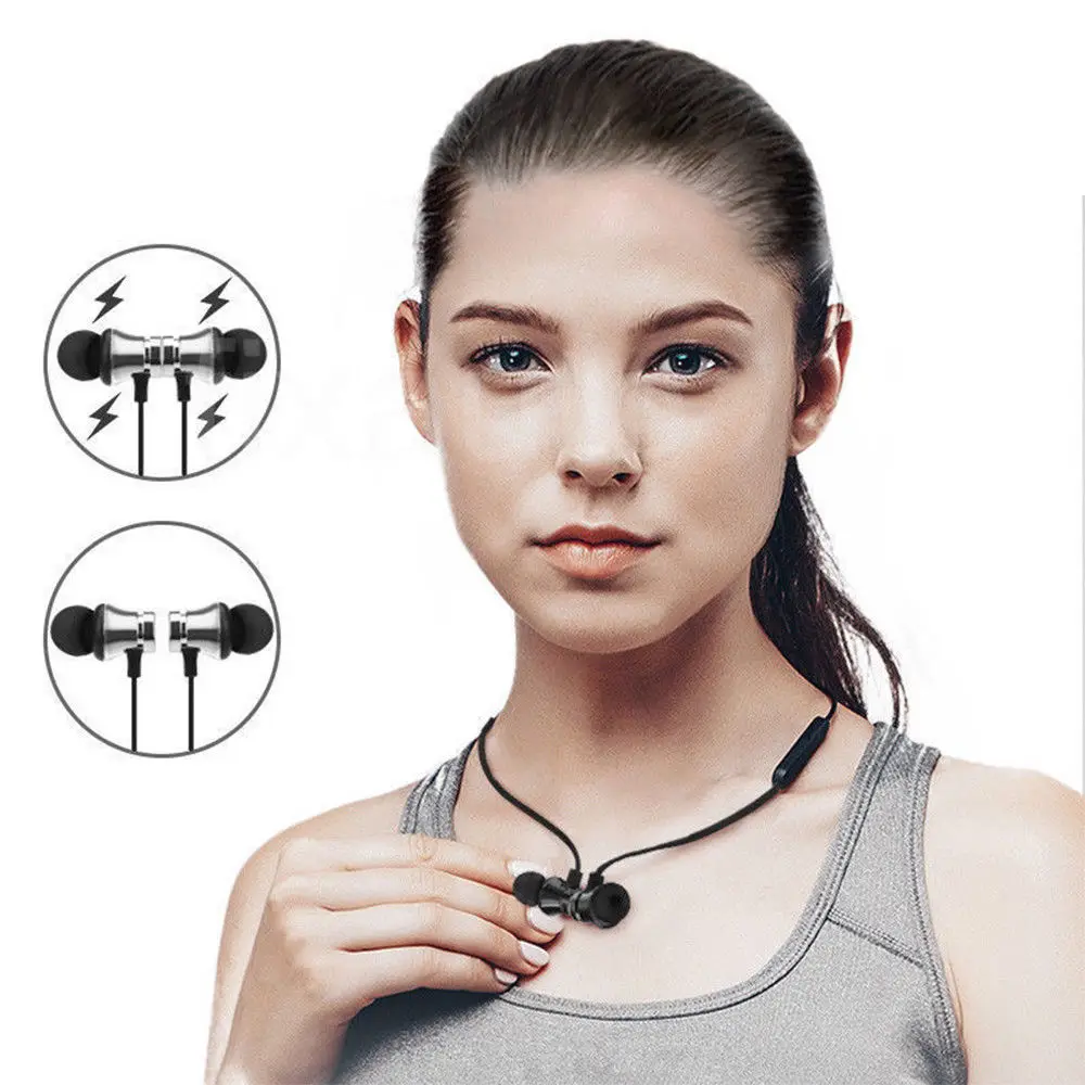 Bluetooth наушники беспроводные air спортивные с шейным ободом для iphone xiaomi umidigi blackview