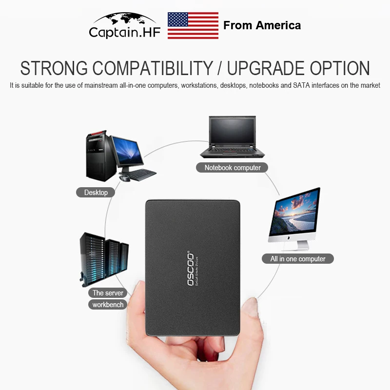 US Captain TLC SSD Sata 3 Твердотельный Накопитель SATA III 64 Гб 128 ГБ 256 512 для ПК Ноутбуков
