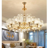 modern luxury crystal chandelier rose golden light living room led lamp simple d70cm h50cm round decorative dining room lighting