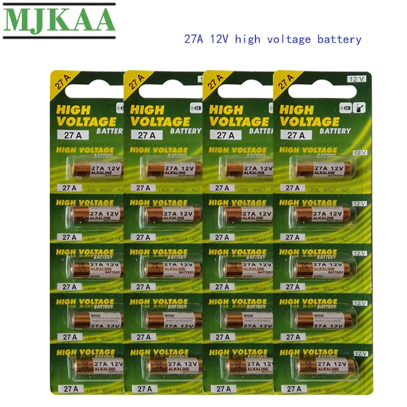 Первичная сухая щелочная батарея MJKAA 20 шт. 27 а 12 В G27A A27 GP27A L828 V27GA EL812 EL 812 CA22 ALK27A для
