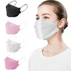 Защитные маски для взрослых черные белые 5ply 3D маски со швом для лица Дышащие Регулируемые маски с фильтром модные маски украшение Вечерние