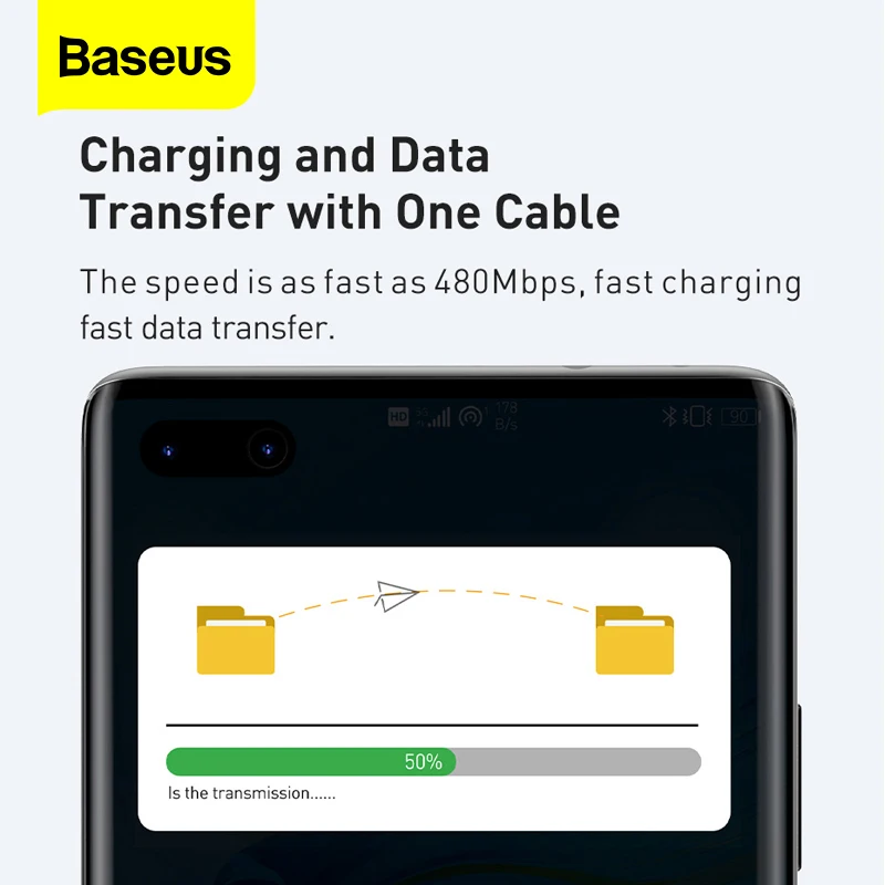 Кабель Baseus usb-c 5A 6A для Huawei Mate 40 P40 Pro Xiaomi Poco X3 M3 mi | Мобильные телефоны и аксессуары