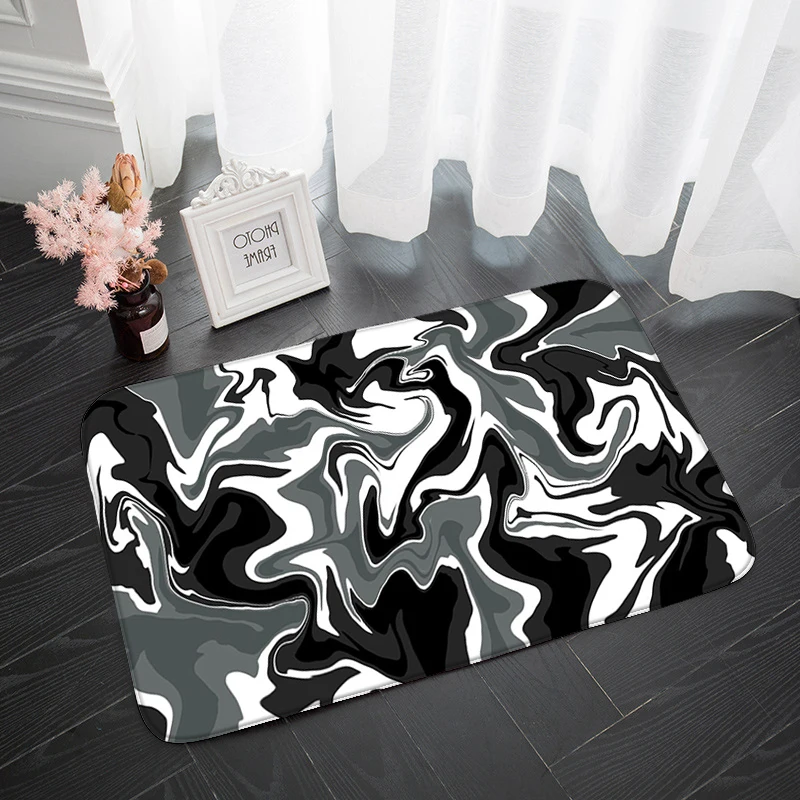 

Strata Liquid Portable Kitchen Carpet Flannel Material Home Door Floor Mat Area Rugs Ladder Tapis Cuisine 3D Printed Carpets