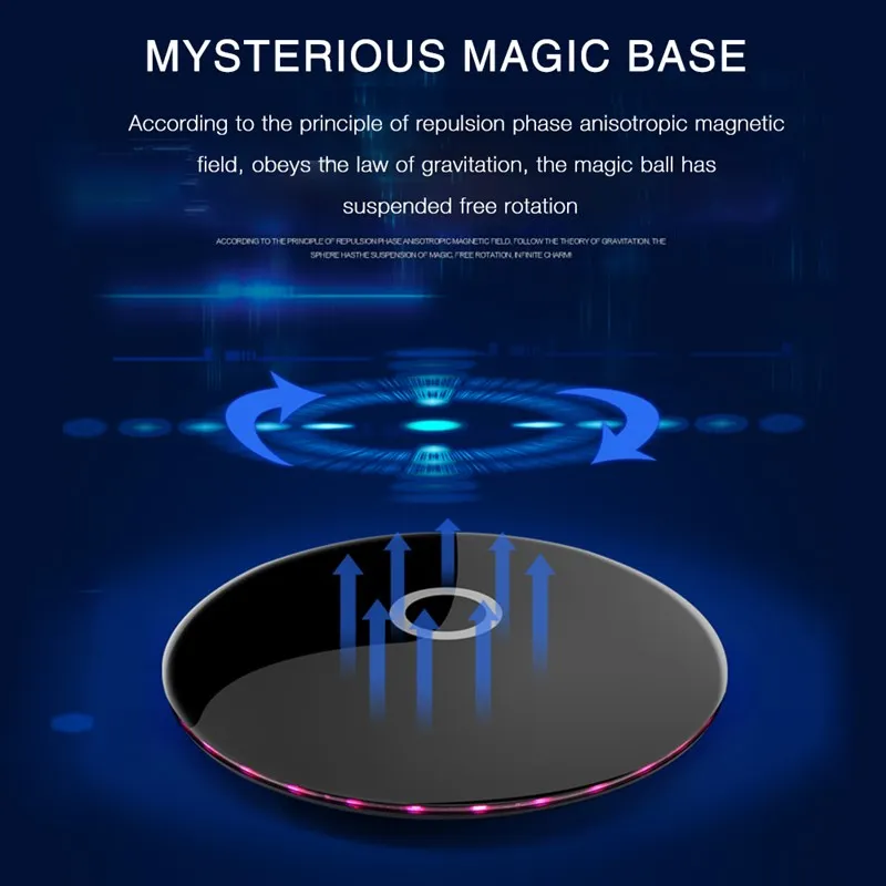 Магнитный левитирующий шар красочные лампа беспроводной Bluetooth динамик USB
