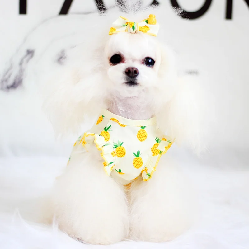 Летнее платье для кошек костюм маленьких и средних собак одежда чихуахуа