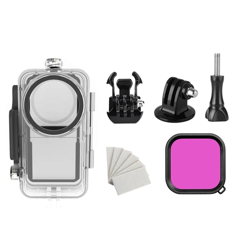 

R91A 45m Waterproof Housing Case Diving Shell Kit with Lens Filter for dji Action 2