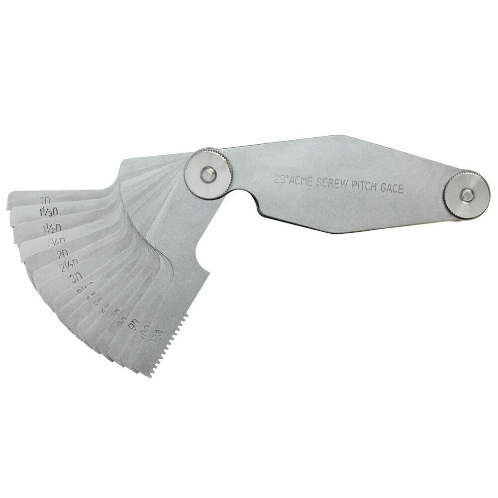 

12 Blades Metalwoking 29 Degree Angle Manual Bearing Steel Screw Pitch Gauge Hand Tools High Hardness Thread Measure Practical