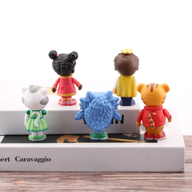 5pcs/lot Creative Tiger Daniel Figure Toys PVC Neighborhood Removable Model Katerina Cat For Girls Boys Christmas Gif | Игрушки и хобби